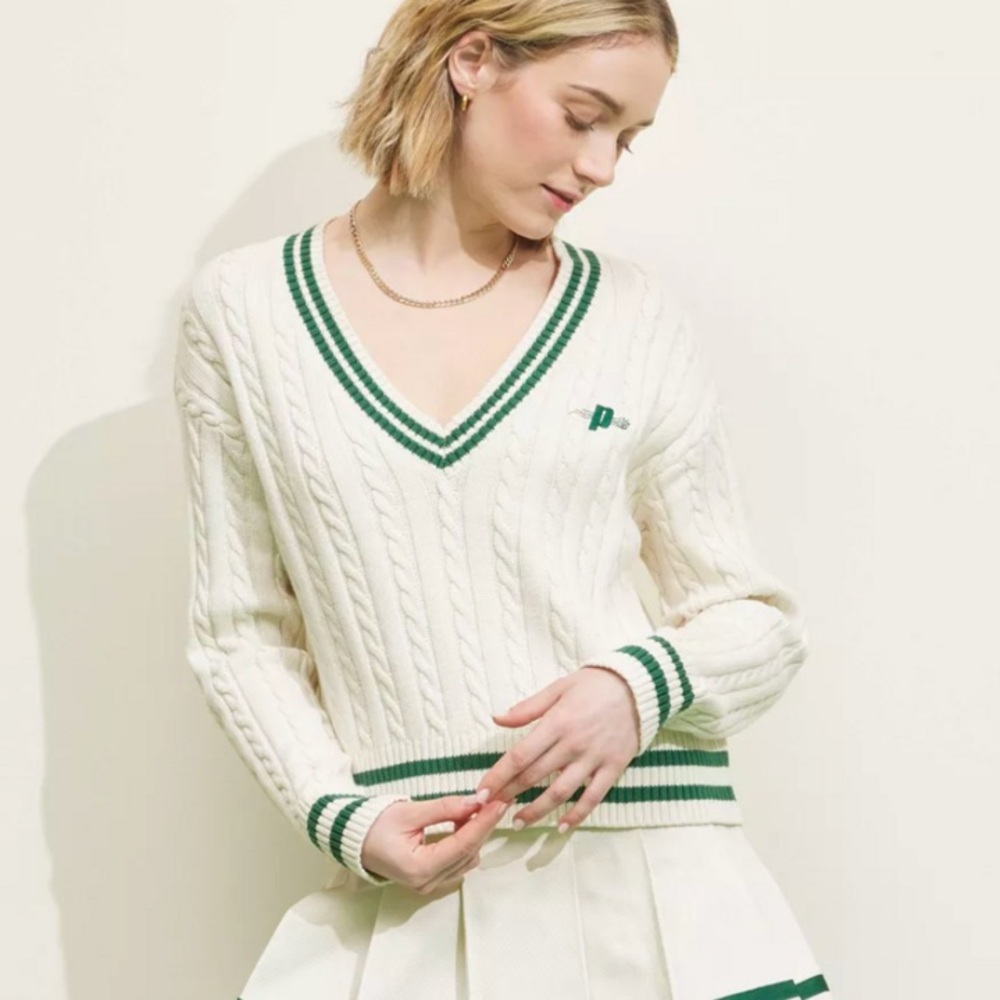 Prince Target Pickleball Women's Cable Knit Pullover and matching skirt